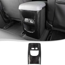 Voodonala 쉐보레 콜로라도 2014-2022 센터 팔걸이 박스 충전 포트 패널 쉐보레 콜로라도 2014-2022와 호환 (1개/세트 블랙 우드), 01블랙 우드