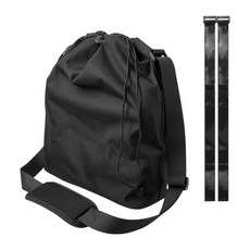 GHSHOP 덤벨 캐리백 수납 포켓과 조절 가능한 스트랩이 있는 스포츠 더플백 야간 주말용 가방 헬스장 운동용, 31cm x 16cm x 37cm, 나일론, 검은색