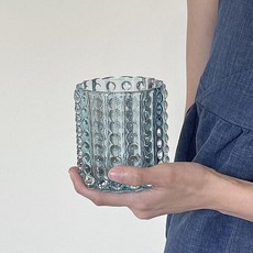 브러시 정리함 투명 수납함 홀더 다용도 화장품 정리대, 블루 도트 패턴 메이크업 브러시 홀더