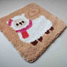 해피유통 유아 아동용 귀여운 캐릭터 원형 방석 소프트 플러시 체크 무늬 좌석 쿠션 사계절 사용 가능, 40*40센티미터., 21