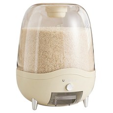 유포유 밀폐 쌀 보관함 10kg YZ-2920-3, 1개, 크림 화이트