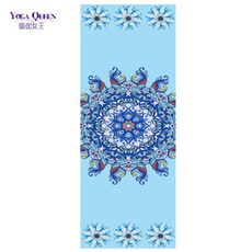 正品高檔瑜伽毯瑜伽布鋪巾瑜伽鋪巾吸汗毯毯巾毛巾瑜伽鋪巾防滑隔臟布, 藍色妖姬【加寬80x183cm】, 1個