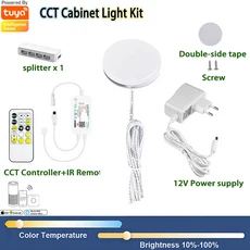 DC12V Zigbee RGB LED 캐비닛 조명 디밍 주방 카운터 가구 키트 Smartthings tuya Hub Echo Plus, 01 US Plug, 02 5pcs RGB Kit, 1
