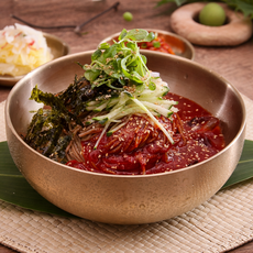 [동해막국수] 47년 강릉노포 맛집 비빔막국수 (감자메밀면+양념장) / 쫄깃한 식감 비법소스, 200g, 4세트