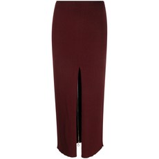 파투 메리노 혼방 골지 니트 미디 스커트