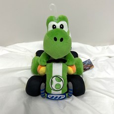 일본 정품 슈퍼마리오 카트 자동차 인형, 1개, 요시, 23cm