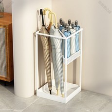 【開發票/統編】簡約鐵藝瀝水雨傘架 入戶收納桶 家用輕奢雨傘放置架 門口玄關收納架 防鏽防滑 快速排水 北歐風家居960112, 雅典黑【瀝水傘架】,無規格, 1個