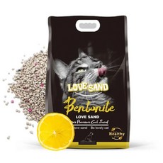 LOVE SAND 凝結膨潤土貓砂 10L 超強吸水 瞬間凝結 低粉塵 礦砂 除臭持久, 檸檬, 1個