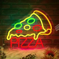 피자 네온사인 사업용 USB LED 조명 상점 패스트푸드점 바 가정 주방 레스토랑 장식 선물 야간, 01 38.1X31.7CM