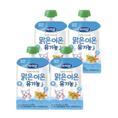 아이얌 아이사랑 맑은이온 유기농 주스, 100ml, 4개, 배 + 사과 + 백포도 혼합 이온음료맛