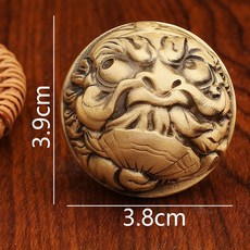 白沙屯 媽祖 過爐開光 黃銅鍾馗手球手把件老人健身手球男士健身球純銅金屬工藝品 QM6I, 鍾馗手球【一個】, 1個