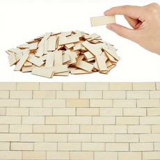 50/100 Pcs 소형 인형 집 바닥재 1: 12 스케일 미니 나무 인형 집 바닥 보드 모델 액세서리 용 대나무 가구, 02 100Pcs