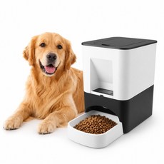 IPSKY 寵物智能餵食器 14L大容量 定時定量 貓狗通用, 白色, 1個, 14L