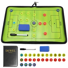 축구 작전판 코치 휴대용 자석보드 라인업 전략 풋살 전술판 파우치형 세트 축구작전판, 1개