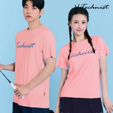 테크니스트 티셔츠 TNT66036 핑크 남녀공용 기획 반팔 배드민턴 상의 오남스포츠