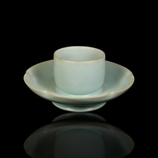 博古珍藏 宋．汝窯天青釉盞托．早期收藏．老件瓷器．博物館級文物．底價回饋, 1個