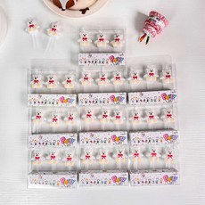 차렌시아 곰돌이초 (3개입) 케이크초 하리보 파티초 생일 장식, 화이트, 10세트, 15g