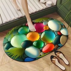 반려동물 미끄럼방지매트 초흡수성 건조 미끄럼 강아지, 1개, 풀색 타원형, 60x90.2cm