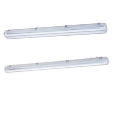 亮明家LED 2尺 / 4尺 T8 單管 雙管 防潮燈 替換式 空台 防水 防塵 戶外燈 可換燈管, 1個, 4尺單管