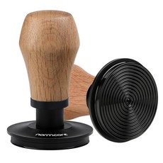 Normcore 53.3mm 스프링 장착 탬퍼 - 스테인리스 스틸 리플 베이스가 있는 에스프레소 커피 6.8kg(15파운드) / 11.3kg(25파운드) 13.6kg(30파운드, 58.5mm Ripple Base