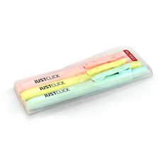 저스트클릭 마일드 형광펜S 3종 세트, 옐로우 + 핑크 + 민트, 1세트