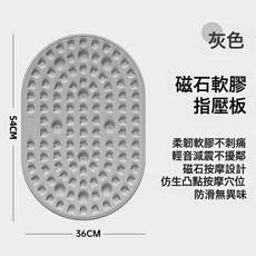 DIU 指壓板【背面防滑放心踩】實心液態真軟膠液體超慢跑足底按摩墊, 【高級灰-小號54*36cm】:如圖, 1個
