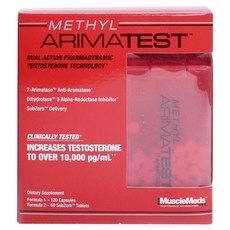 MuscleMeds Methyl Arimatest配方錠 2入, 180顆, 1組