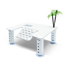 노모이펫 NF-06 바스킹 플랫폼 거북이섬 화이트, 1L, 1개