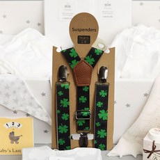 유아 멜빵 벨트 클로버 패턴