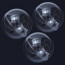 투명 아크릴 원구 40mm(3입), 단품, 단품