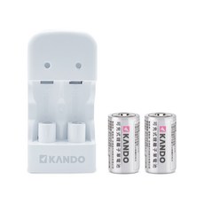 KANDO CR123A 智能雙槽電池充電組, 1個, 1套