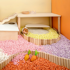 나이트엔젤 햄스터 종이 펠릿베딩, 850+850g 데님블루+레이크블루, 1.7kg, 1개