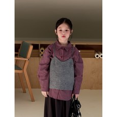 유아동 니트 레이어드 뷔스티에 조끼 (90cm-150cm)