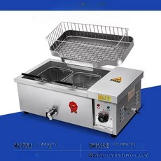 업소용 튀김기 2구 칸막이 핫도그 프라이어 미니 꼬치, 12 온도 조절 2개 튀김 10 A, 기본 색상