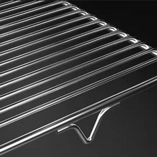 台灣發 燒烤網 不銹鋼架 烤箱網架 加粗烤肉篦子 不銹鋼豬肉架 商用烘焙晾曬架, 寬39.5*長59.5厘米【帶腳條形送刷, 1個, 寬39.5*長59.5厘米