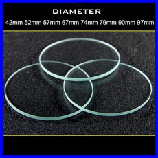 1pcs 42mm 52mm 57mm 67mm 74mm 79mm 90mm 97mm 평면 유리 LED 자전거 라이트 손전등 램프, 9)1.6-1.8mm