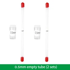 에어 브러시 바늘 노즐 교체 용 빈 보관 튜브 0.2mm 라벨 액세서리 도구 부품, 02 0.5 empty 2sets