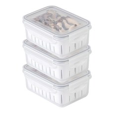 Nanu Dam 瀝水迷你多功能瀝水籃密封容器 700ml, 3個, 單品