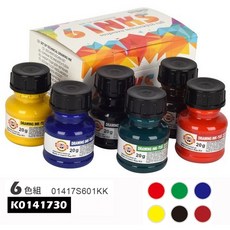 KOH-I-NOOR 酷喜樂 漫畫/插畫墨水 耐水性 20g, 1個, 6色入, N/A