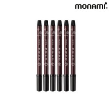 화신산업 모나미NEW세필붓펜, 검정, 6개