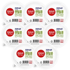 햇반 라이스플랜 렌틸콩 현미밥, 190g, 8개