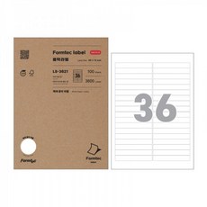 폼텍 A4 화일인덱스용 친환경 라벨 LS-3621 36칸 100매, 1권