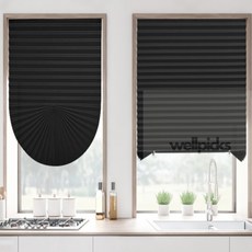 웰픽스 부착형 셀프 블라인드 블랙 90x240cm