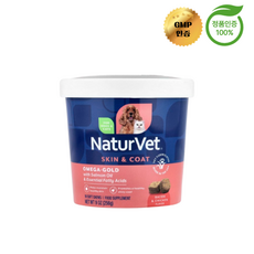 네이처벳 오메가 골드 필수 지방산 + 연어 오일 강아지 및 고양이용 소프트츄 90개