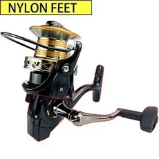 GHOTDA 최대 드래그 30KG 9000-12000Series 대형 낚시 릴 모든 금속 로커 강한 당기는 힘 릴, Nylon Reel Feet, 9000 Series