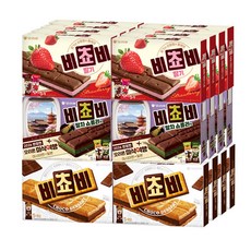 오리온 비쵸비 125g+딸기 125g+말차쇼콜라 125g, 1세트, 각8개(총24개)