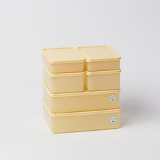 [JAJU/자주] 소프트 싱싱 밀폐용기_실속구성 세트(6개입)_옐로우, 1개