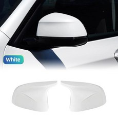 고급형 사이드 미러 캡 블랙 스타일 커버, 1개, 4. White