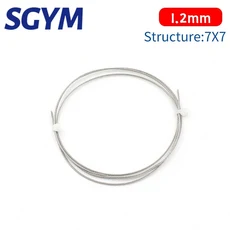 304 스테인리스 스틸 와이어 로프 부드러운 낚시 리프팅 케이블 빨랫줄 직경 0.6mm 100m, 08 1.2mm, 03 50M