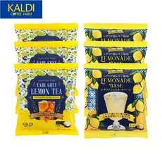 일본 칼디 KALDI 시칠리안 레몬에이드 포션 3봉 + 얼그레이 레몬티 포션 3봉 세트